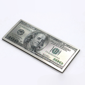 Personalized Souvenir <strong>Magnetic</strong> Money Flexible Fridge Magnet Print <strong>Sheets</strong> Display 100 Dollar Bills Gold Foil Coin Fridge Magnet - Product Image 2