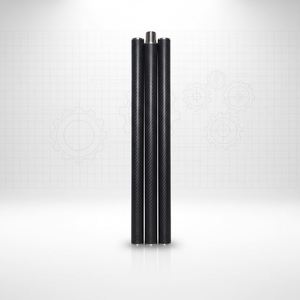 แผ่นคาร์บอนไฟเบอร์ 3K หนา 5 มม. พร้อมข้อต่อโลหะ น้ำหนักเบา สำหรับเสาเต็นท์ โครงกันสาด และขาตั้งกล้องถ่ายภาพ - Product Image 2