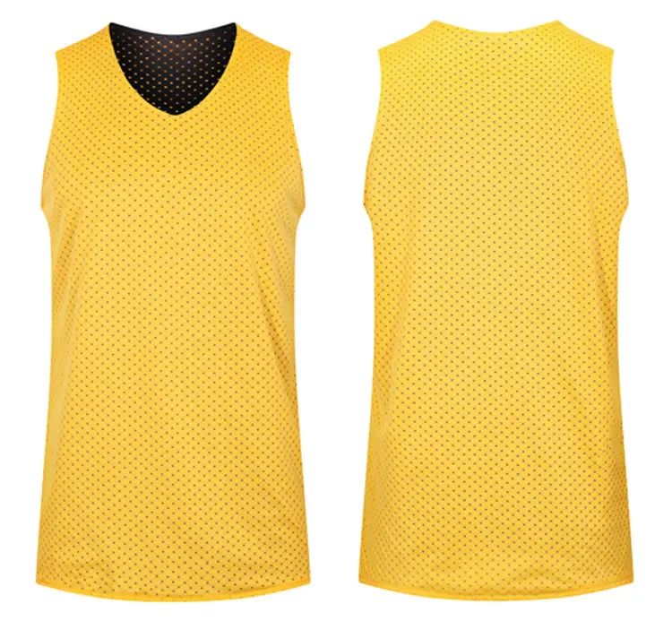 Высококачественная желтая футболка для волейбола без рукавов