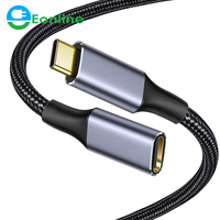 Cable de Extensión USB C 5A Macho a Hembra 20Gbp/s Gen2 USB3.2 Cable de Datos 100W Carga Rápida para Sumsung Huawei Macbook Pro Laptop