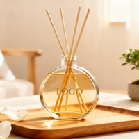Bouteilles de diffuseur d'huile aromatique en verre de luxe vides de 50 ml, 100 ml, 150 ml, 200 ml, bouteilles de désodorisant avec bâtonnets en roseau et bouchon