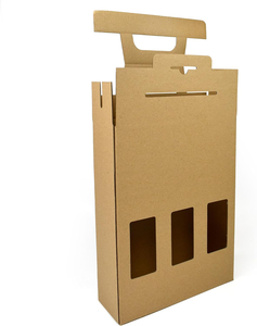 Boîte de transport de bouteilles de bière durable de 500ml avec 3 vitrines de présentation, support en carton, 3 bières, bière, cidre, cadeaux pour les fêtes - Product Image 3