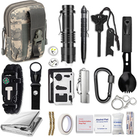 Hongrui Outdoor Adventure Camping Kit Équipement multifonctionnel avec fermeture à glissière mousqueton en toile TPU