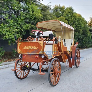 Calèche de Mariage Victorienne Style Bois Vintage 2025 – Calèche de Tourisme pour Visites de Parcs et Transport Spécialisé - Product Image 6