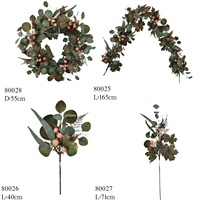 Navido décoration de noël, guirlandes de feuilles à revêtement doré, couronnes de feuilles métalliques, fournisseurs de décoration de noël