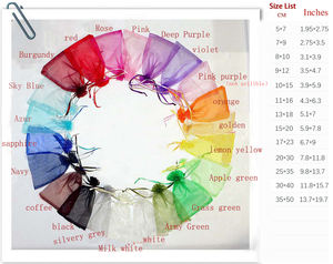 סיטונאי לוגו מותאם אישית ברור שקיות רשת סבון אריזת פאוץ קטן מתנת שרוך אורגנזה תיק - Product Image 6