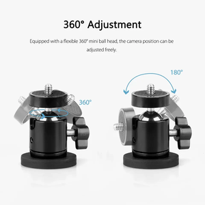 Soporte Magnético para Cámara de 88 mm con Cabezal de Bola de 1/4'', Base Magnética Resistente, Soporte Universal para <span class=keywords><strong>GoPro</strong></span>, Insta360, DJI Action, CCTV, Cámara Web - Product Image 5