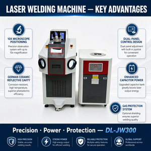 Saldatrice Laser YAG 300W per Gioielli, Saldatrice a Punti per Riparazione Anelli in Oro e Argento, Riempimento Fori, 1064nm - Product Image 5