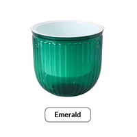Pot de fleurs suspendu transparent à motif vertical, style minimaliste Instagram, respirant, auto-arrosant, en plastique, grand format