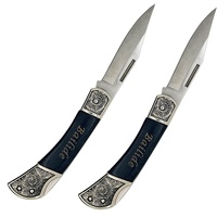 Nouveau design noir poignée en alliage de zinc edc mini couteau pliant de poche chasse couteaux tactiques personnalisés pour la vente directe d'usine