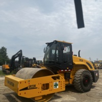 Rouleau compresseur vibrant monocylindre d'occasion économique en promotion, poids opérationnel 22 tonnes, moteur 140 kW, Shantui SR22M pour autoroute