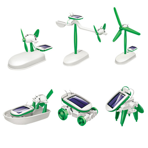 Kit éducatif de robots solaires 6 en 1 pour enfants, jouets de bricolage solaires, bateau, ventilateur solaire, jouets pour enfants - Product Image 1