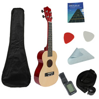 Concert Ukulele 23 Inch 4-String Basswood Body Matte Finish Nylon Strings Open Gear Tuning Durable Beginner-Friendly Home