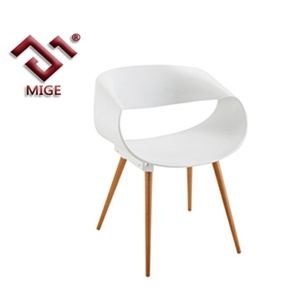 Chaises de salle à manger en cuir gris au design moderne, en chêne, meubles pour la maison - Product Image 4