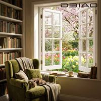 Ventana Abatible de Aluminio Estilo Francés, Doble Vidrio Templado, Aislamiento Acústico, Rotura de Puente Térmico, Moderna, para Baño