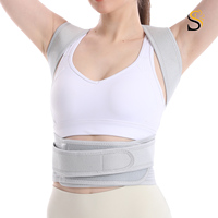 Correcteur de posture réglable SHILION, soutien dorsal respirant, ceinture d'épaule légère en spandex et nylon pour usage quotidien