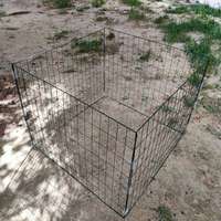 Composteur de jardin en treillis métallique 90cm X 90cm X 70cm Poubelle à compost en treillis métallique