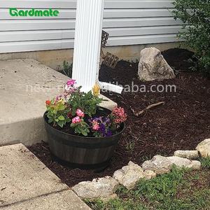 Pot de fleur en plastique effet bois jardinière jardinières décoratives <span class=keywords><strong>pour</strong></span> la plantation de légumes fleurs herbes <span class=keywords><strong>menthe</strong></span> plante Pots de fleurs - Product Image 4