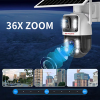 Caméra solaire haute définition VESAFE 4G 6MP, connexion stable 24/7, boîtier métallique, zoom 36x, double objectif, détection et suivi humanoïde