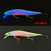 Señuelos Duros Flotantes Magic Works Minnow de 110 mm y 10 g, Sistema de Pesca con Señuelos Tipo Jerkbait para Lubina y Peces Pequeños