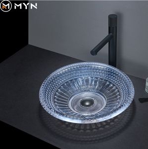 Harga pabrik desain baru 2026 bak cuci kamar mandi berwarna kaca temper Cuci Tangan wastafel kaca kapal Oval - Product Image 5