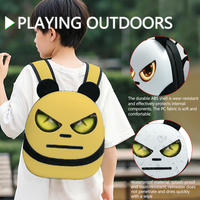 Mochila Angry Panda de nuevo diseño, bonita mochila LED con ojos animados, aplicación programable, mochila LED para tableta, bolsa de regalo divertida