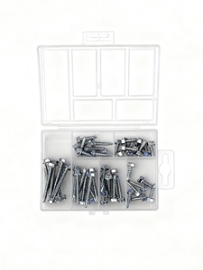 Vis autoperceuses en acier au carbone avec finition zinc, tête hexagonale, lot <span class=keywords><strong>de</strong></span> 60 pièces, vis <span class=keywords><strong>de</strong></span> toiture à queue hexagonale pour bois - Product Image 3