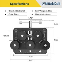 Redresseur de tubes pour tubes en cuivre, aluminium, acier inoxydable et NiCopp de 3/16 po à 1 po