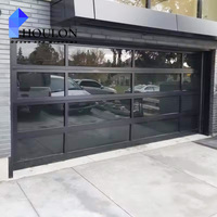 Porte de garage sans cadre en verre trempé et aluminium, design populaire, qualité supérieure, très demandée, pour usage commercial