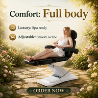 Table de massage et de soin pliable et réglable pour salon de beauté, blanche et noire, pour cils, tatouage et spa, usage domestique, couleurs de cuir personnalisables