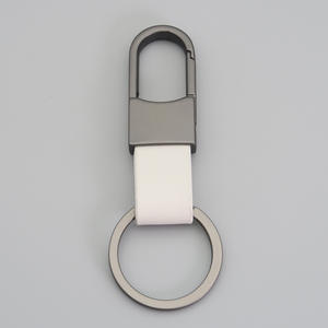 พวงกุญแจคาราบิเนอร์หนัง PU แบบสั้นของผู้ชายพวงกุญแจอัลลอย/โลหะ/เหล็กอุปกรณ์เสริมในรถยนต์สายคล้อง - Product Image 3