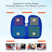 YUE RISE Ergonomisches Design Professionelles Entlastungs-Sitzkissen für Steißbein und Lendenwirbelsäule aus Memory-Schaum-Gel