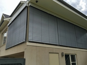 <span class=keywords><strong>Stores</strong></span> Vénitiens <span class=keywords><strong>Solaires</strong></span> Électriques Extérieurs en Aluminium de 80mm - Product Image 3