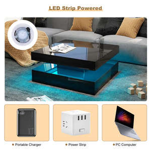 Juego de muebles de <span class=keywords><strong>sala</strong></span> con etiqueta privada personalizada, <span class=keywords><strong>sala</strong></span> de estar de madera para mesa de centro, mesa auxiliar de cristal de estilo moderno para <span class=keywords><strong>sala</strong></span> de estar - Product Image 4