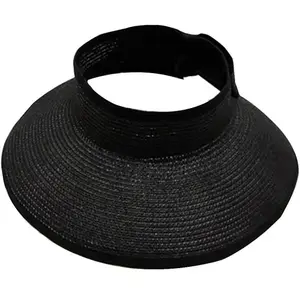 Шляпа ZG Женская Солнцезащитная складная, Соломенная Панама с широкими полями, с защитой от ультрафиолета, летняя