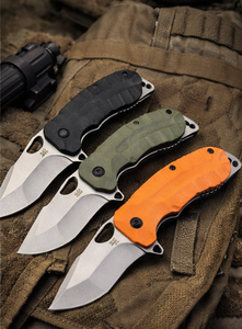Cuchillo Plegable S48R de Alta Dureza con Mango G10, Herramienta Portátil, Diseño Propio de Fábrica, Hoja Pulida Satinada, Cuchillo de Bolsillo para Camping y Senderismo - Product Image 3