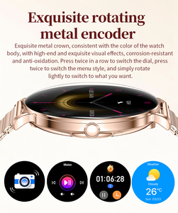 <span class=keywords><strong>Reloj</strong></span> Inteligente Ultrafino para Mujer en Oferta, 1.43 Pulgadas, Llamadas por Bluetooth, Monitor <span class=keywords><strong>de</strong></span> Salud, SpO2, Frecuencia Cardíaca, <span class=keywords><strong>Reloj</strong></span> Inteligente Redondo <span class=keywords><strong>de</strong></span> Moda para Mujer - Product Image 4