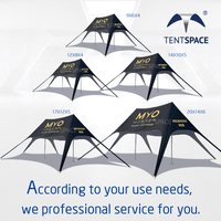 Gran oferta, carpa de araña en forma de estrella blanca grande clásica, toldo impermeable para sombrilla para eventos de fiesta al aire libre