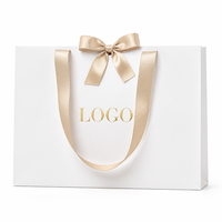 Sacs en papier blancs personnalisés de luxe, best-sellers, parfaits pour le shopping et l'emballage de cadeaux, sacs cadeaux en papier écologiques