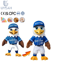 Porte-clés en peluche personnalisable UYEAH OEM/ODM, motif animal doux, oiseau étoilé aigle à longues pattes, idéal pour les cadeaux promotionnels