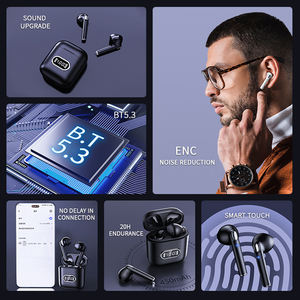 J15 Enc <span class=keywords><strong>Headset</strong></span> Bt nirkabel, <span class=keywords><strong>Headset</strong></span> nirkabel Bt tampilan Led, mendengarkan musik, Odm, tingkat hidup Oem, <span class=keywords><strong>Headset</strong></span> nirkabel tahan air - Product Image 6