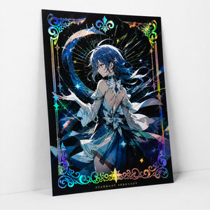 Affiches d'art personnalisées en feuille holographique, illustrations holographiques de fanart de dessins animés, marchandises fantaisie d'anime, goodies de collection, posters - Product Image 4