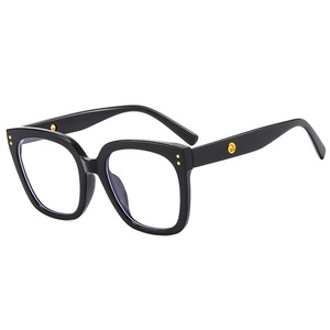 Euro-American <strong>Square</strong> Eyeglasses <strong>Gold</strong> Studded Perforated Design Anti-Blue Light Plain Lenses Instagram-Trendy <strong>Frames</strong> - Product Image 4