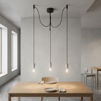 Lampes suspendues classiques en forme d'araignée, luminaires de plafond réglables, lustre rustique, luminaire suspendu industriel pour hall, chambre, hôtel