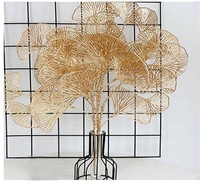 Neuheiten: 3-teilige goldene Ginkgo Biloba Blätter, künstliche Blumen mit natürlichem Touch, Großpackung für Heimdekoration, Thanksgiving, Weihnachten