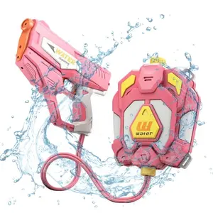 Automatic Electric Water Gun 40+ FT Long Range Auto Pump Water Squirt Guns 1350cc Backpack Large Capacity Water Gun for Adults