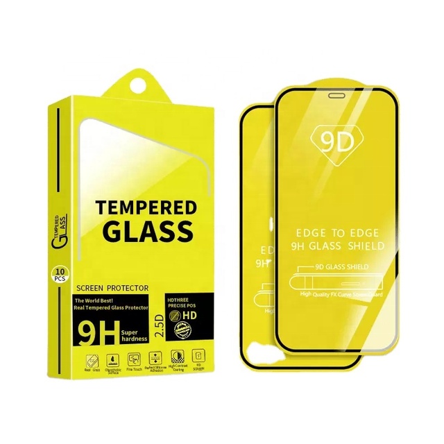 Wholesale Price 9D Full Cover Premium Tempered Glass Screen Protectors for iPhone 16 15 14 12 Pro Max Mini X XR XS 8 7 6 SE 2020