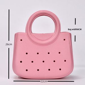 Bolso de playa EVA de color sólido con agujeros, impermeable, para almacenamiento, a la moda, hueco, para viaje - Product Image 4