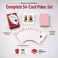 Cartes de poker miniatures portables pour les voyages, format de poche compact, cartes à jouer pour le camping, les jeux en plein air, petit jeu avec étui en plastique