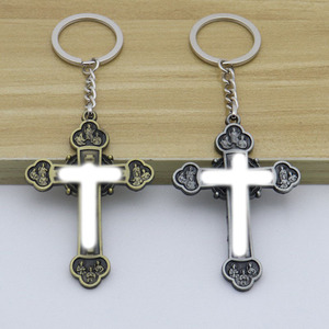 Venta al por mayor llavero de regalo personalizado religioso Jesús cristiano Cruz <span class=keywords><strong>Biblia</strong></span> verso Acero inoxidable Metal Cruz llavero - Product Image 6